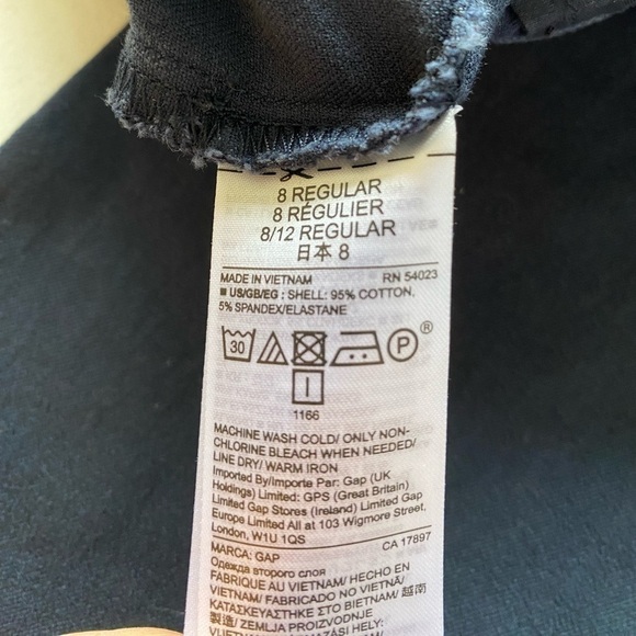 GAP SIGNATURE SKINNY ANKLE NAVY BLUE PANTS SIZE 8 - Picture 5 of 8